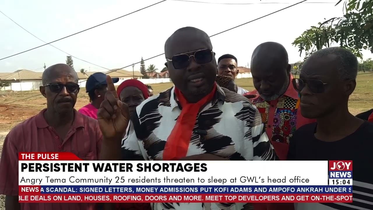 Angry Tema Community 25 residents threaten to sleep at GWL over water shortage