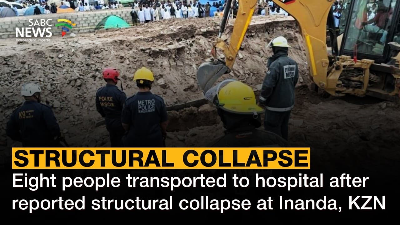 Eight transported to hospital after structural collapse at Inanda