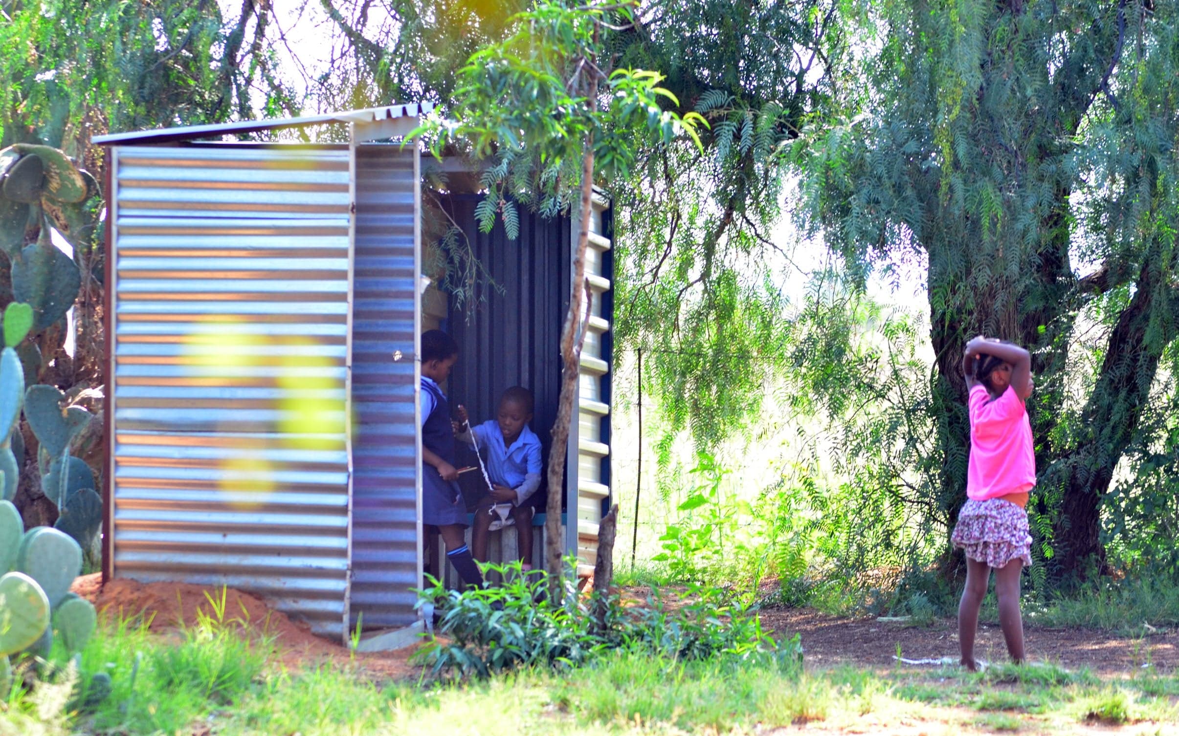 Did Gwarube lie about progress of eradicating pit toilets in schools?