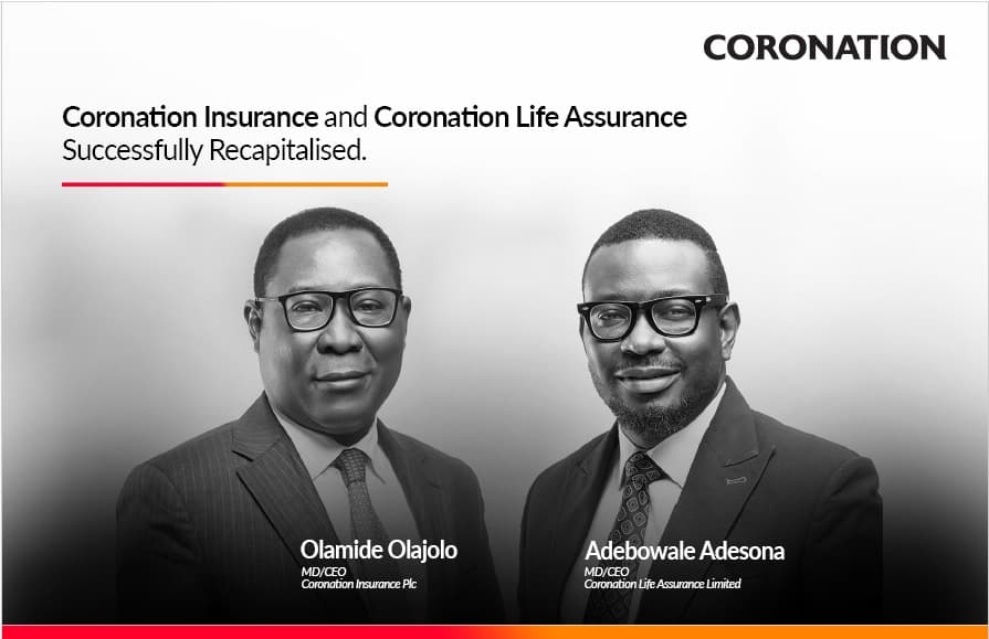Coronation Insurance and Coronation Life Assurance successfully complete recapitalization