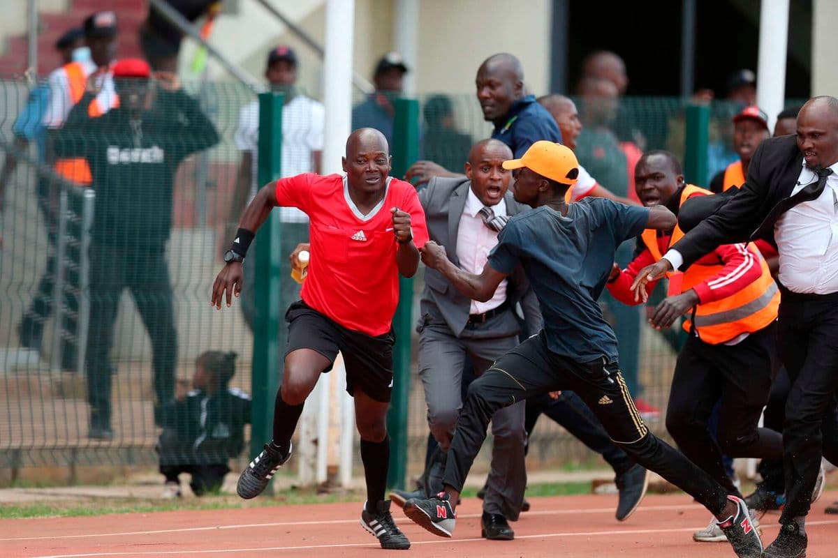 PREMIUM Fate Kariobangi Sharks may suffer for crowd violence FKF warns of stern action against those who assaulted the referee during chaotic match. Football Just now Listen