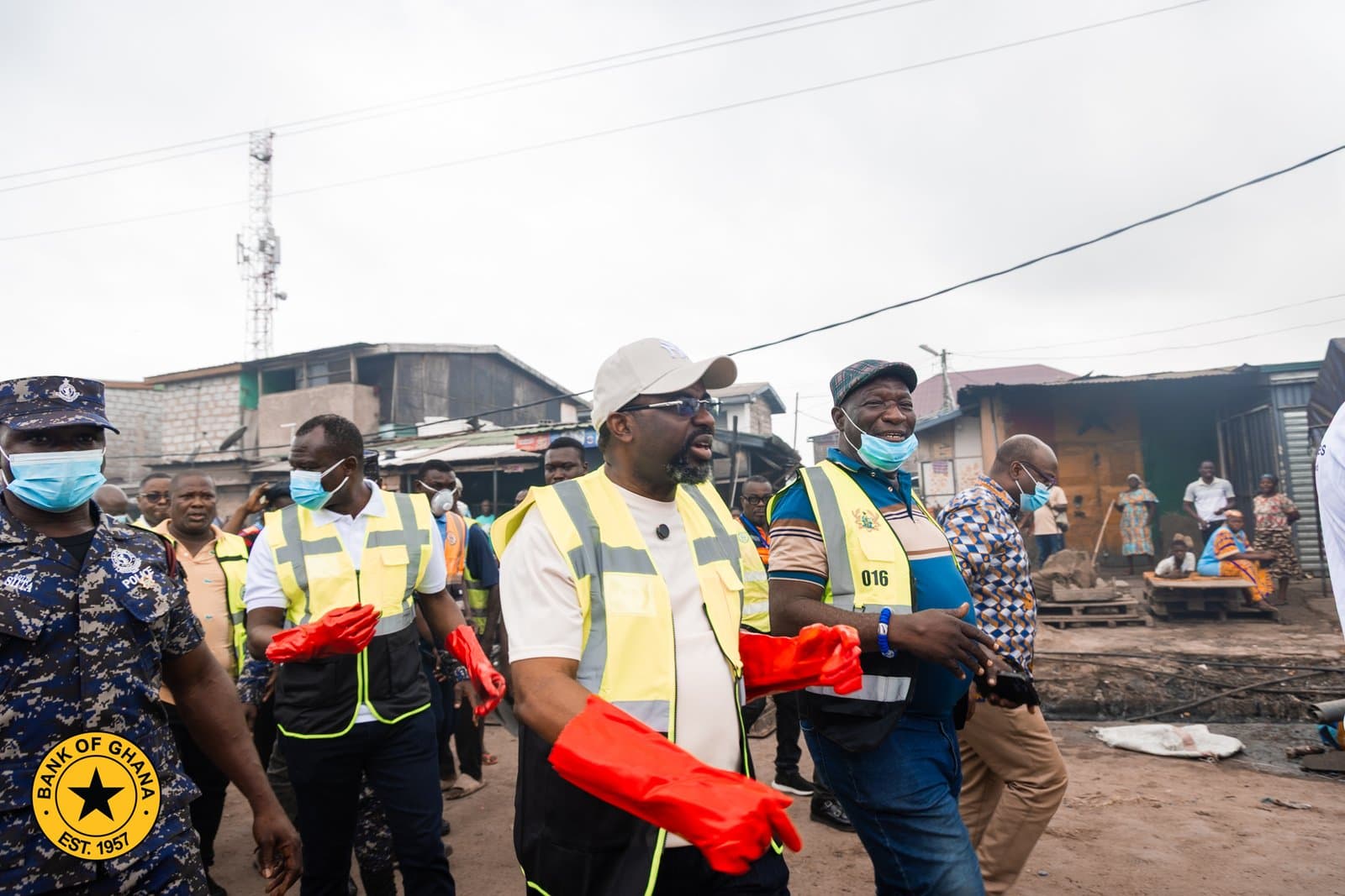 BoG Governor joins National Clean-Up Exercise at Agbogbloshie, promote proper Cedi handling for public health