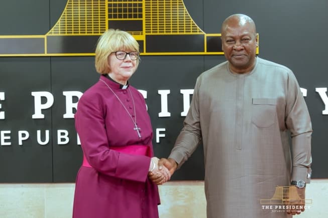 First female Archbishop of Canterbury pays courtesy call on President Mahama