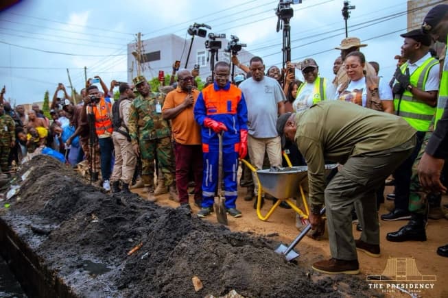 'Two days not enough' – President Mahama proposes monthly clean-up as flood response continues