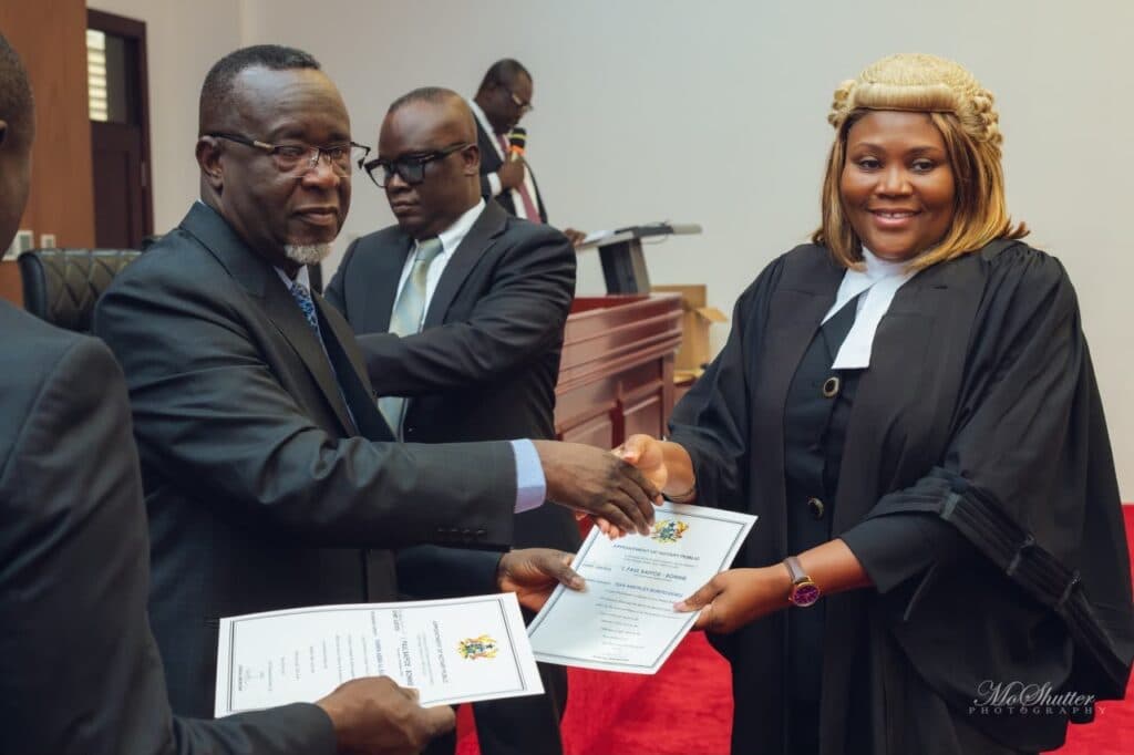 Naa Amerley Bortei-Doku sworn in as Notary Public by Supreme Court