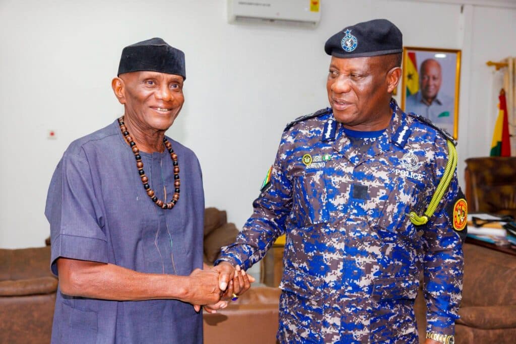 IGP, Police Management Board pay courtesy call on Oti Regional Minister