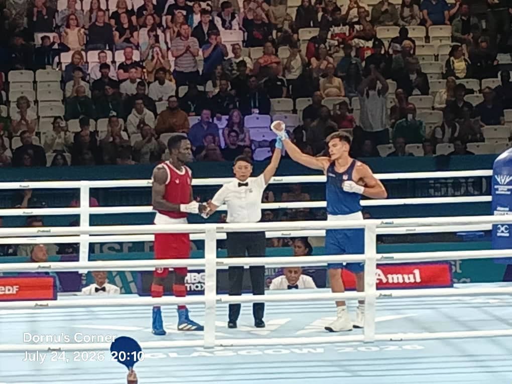 Glasgow 2026: Ghanaian boxer Abdul Wahid Omar eliminated after unanimous points defeat to Patris Mughalzai