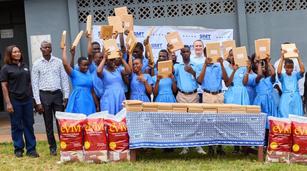 SMT Ghana donates braille sheets, food items to Akropong School for the Blind