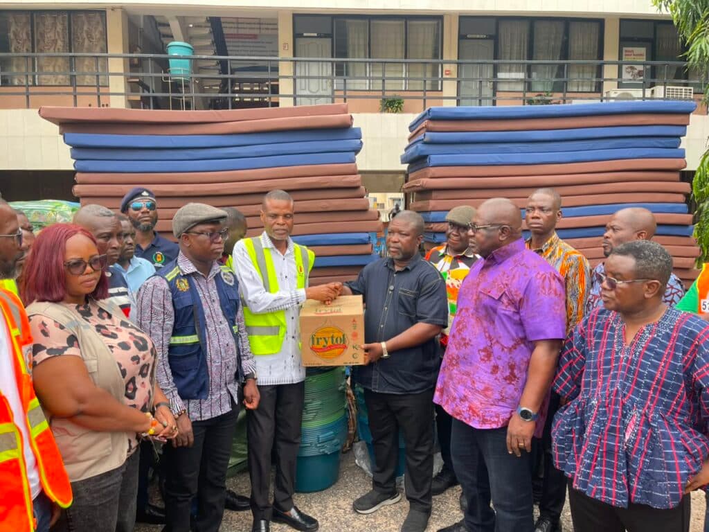 NADMO delivers relief items to flood victims in Volta Region