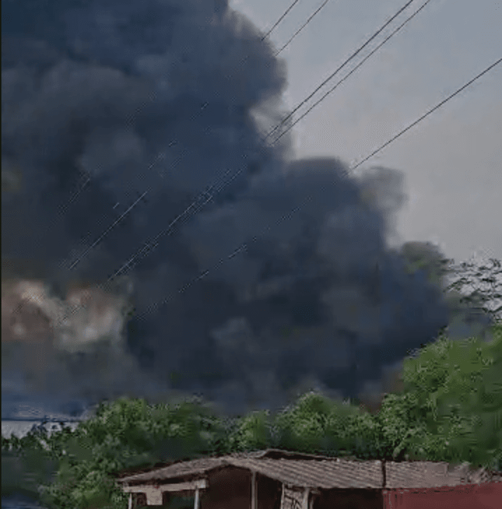 Massive fire guts alcohol warehouse at Tema Community 26