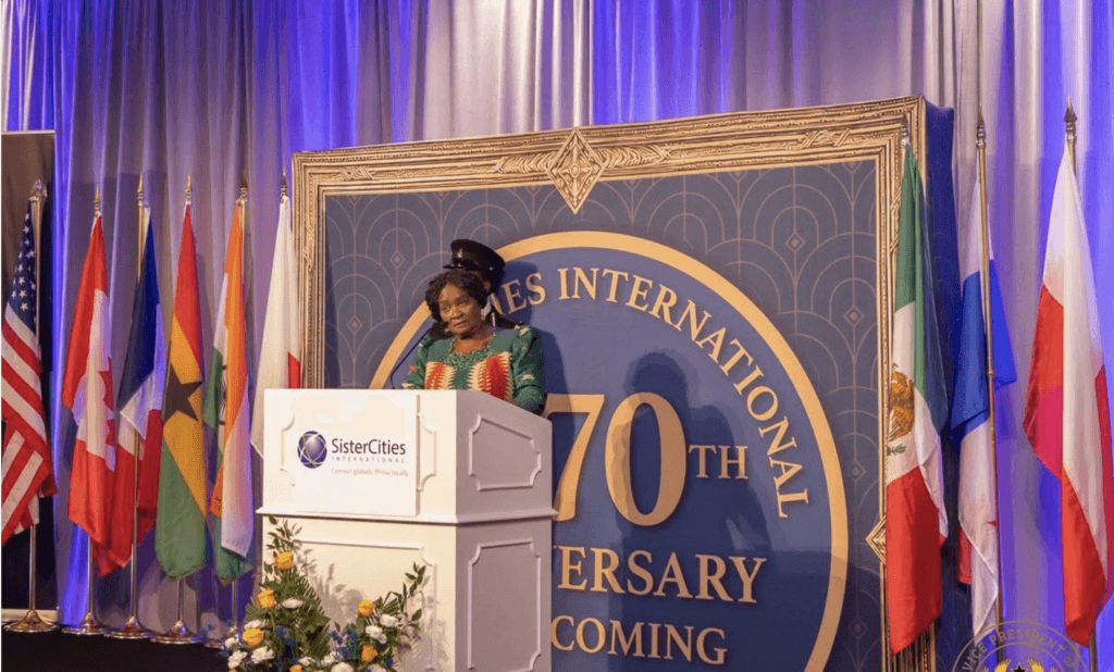 Opoku-Agyemang delivers keynote address at Sister Cities International 70th anniversary