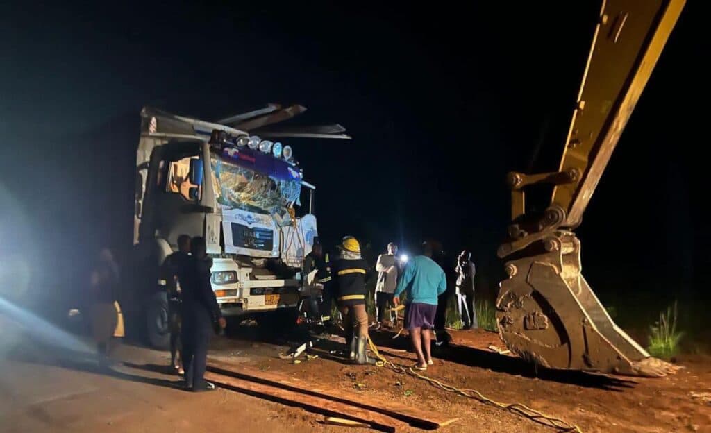 GNFS rescues trapped victim after Kpetoe-Sarakope road collision
