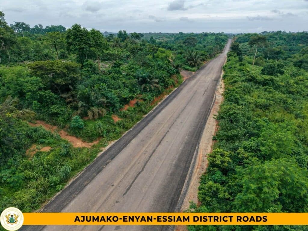 Big Push: Rehabilitation of 81.3km of roads in Ajumako-Enyan-Essiam reaches 73% completion