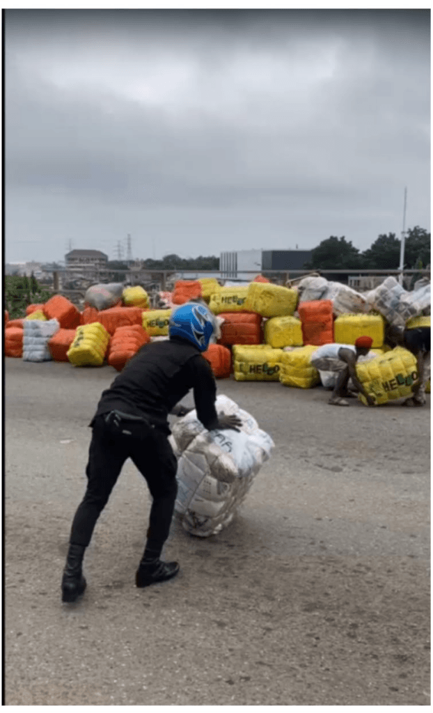 Driver, mate injured as truck carrying second-hand bales overturns at Alajo