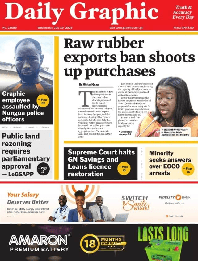 Today’s front pages: Wedesday, July 15, 2026