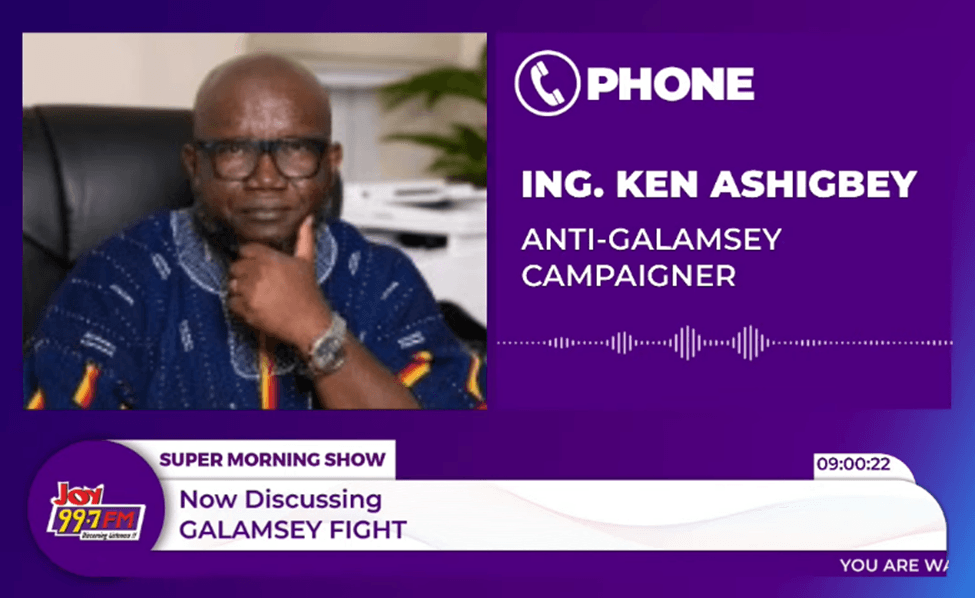 Ken Ashigbey warns galamsey fight will fail without end to political interference