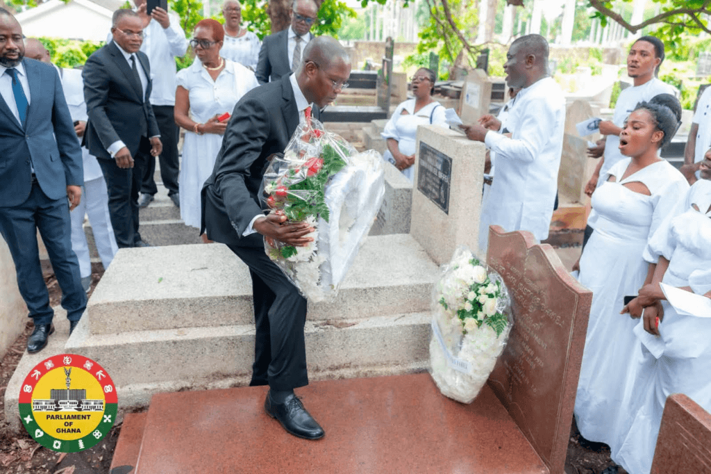 Parliament holds wreath-laying ceremony in memory of former Speaker Justice D. F. Annan