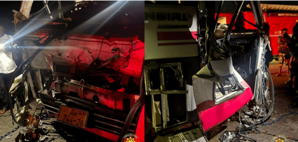 One dead, four injured after VIP bus crashes into faulty truck on Accra–Kumasi Highway