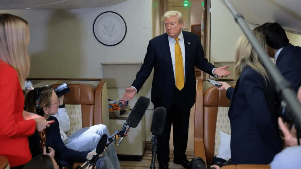 Trump hid in catering truck in secret plane swap over Iran threat, reports say
