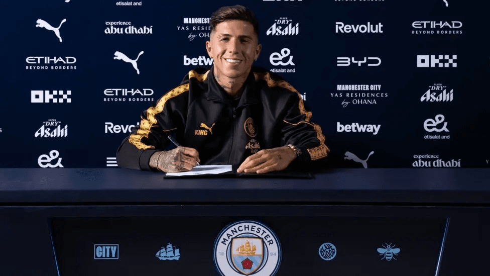 Enzo Fernandez joins Man City for joint-British record £125m