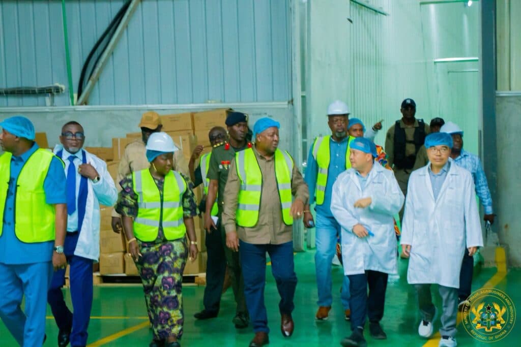 Mahama, Trade Minister champions local manufacturing during Ghato Foods visit
