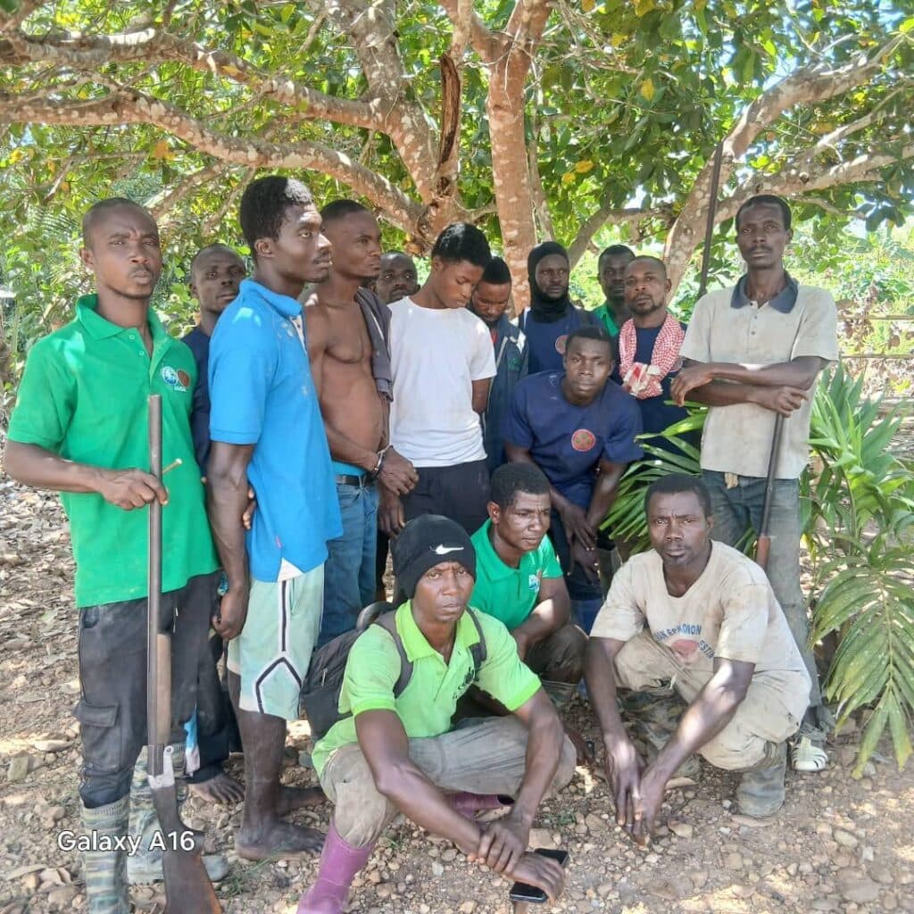 Three suspected illegal miners arrested in Tano-Boin Forest Reserve
