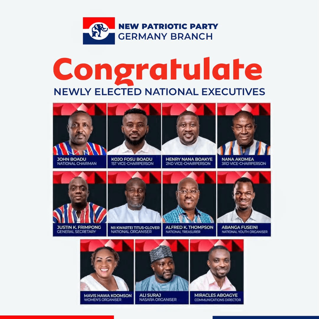 NPP Germany congratulates new national executives, calls for unity ahead of 2028 elections