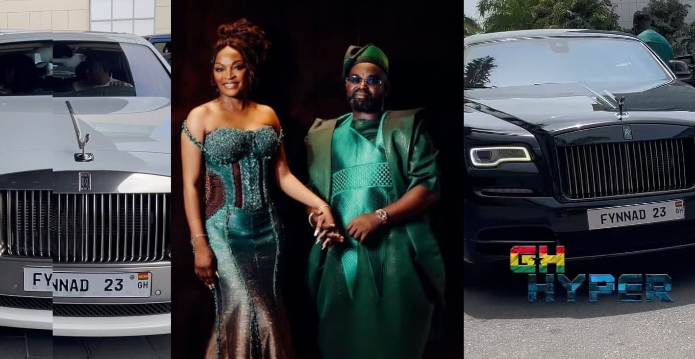 #Fynnad23: Rich Ghanaian Businessman Hits The Streets With Customized Fleet Of Cars As He Marries Beautiful Presidential Staffer – Watch Videos