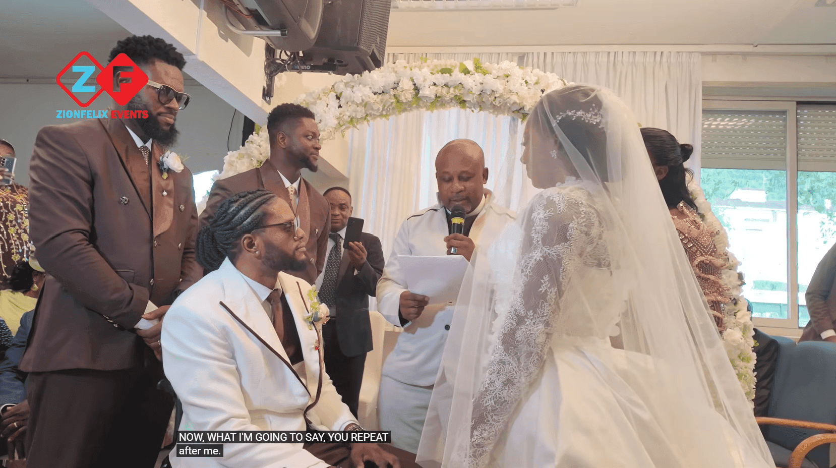 Ogidi Brown And Mum Break Down In Tears After Seeing Wife At White Wedding – Full White Wedding